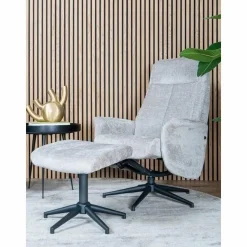Relaxfauteuil Bindy + Hocker – Perfect Harmony – Taupe 04