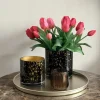 Salon tafel decoratie set chique real touch tulp