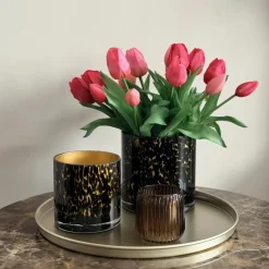 Salon tafel decoratie set chique real touch tulp