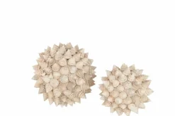 Schelp bal beige decoratie S Ø12cm