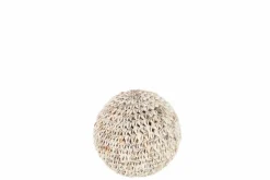 Schelpen bol decoratie naturel beige M Ø12cm