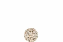 Schelpen bol decoratie naturel beige S Ø8cm