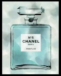 Schilderij poster met zwarte lijst parfumfles cc n5 40x50cm