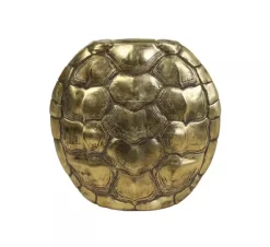 Schildpad turtle vaas goud 29,5x8x30cm