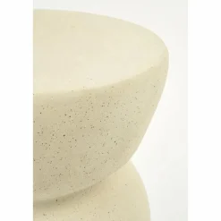 Screw Bijzettafel – L26 x B26 x H37 cm – Keramiek – Off White