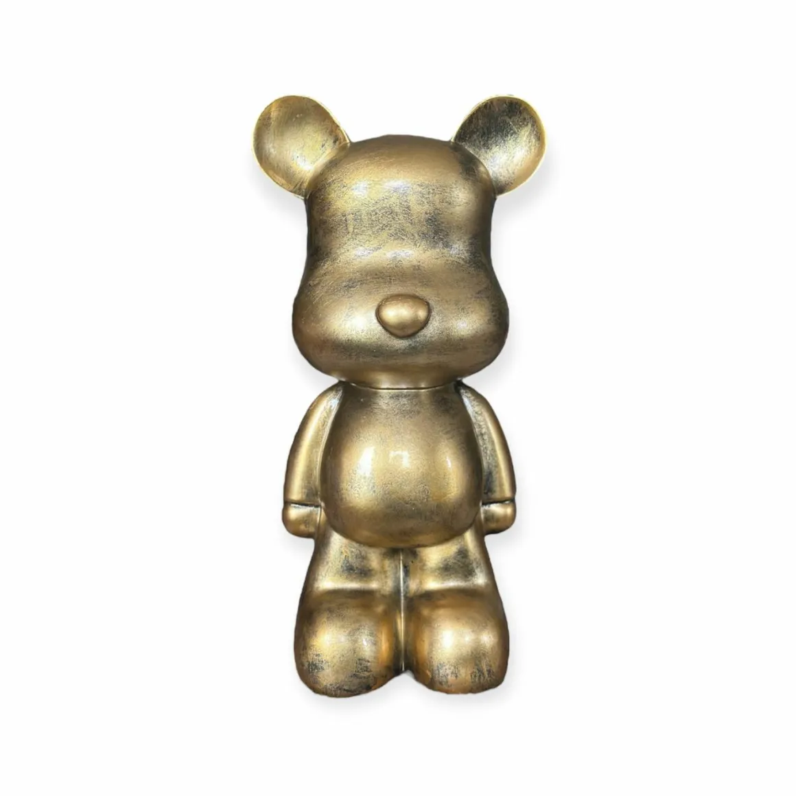 Staande teddy beer beeld goud 47 cm
