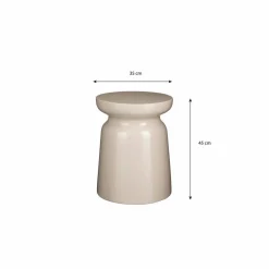 Stage Bijzettafel – H45 x Ø35 cm – Cement – Beige