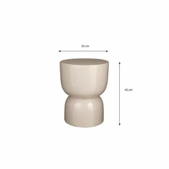 Stage Bijzettafel – H45 x Ø35 cm – Cement – Beige