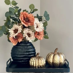 Tafeldecoratie set zwart oranje herfst