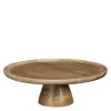Tallo Taartplateau – H10 x Ø30 cm – 100% FSC Mangohout – Lichtbruin