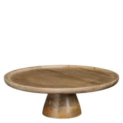 Tallo Taartplateau – H10 x Ø30 cm – 100% FSC Mangohout – Lichtbruin