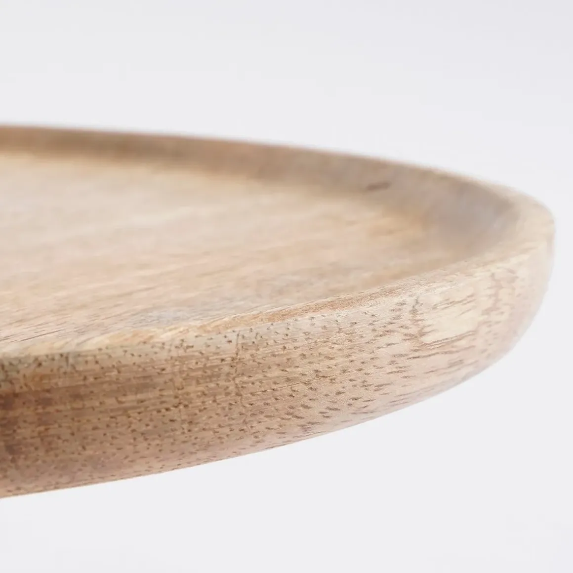 Tallo Taartplateau – H10 x Ø30 cm – 100% FSC Mangohout – Lichtbruin