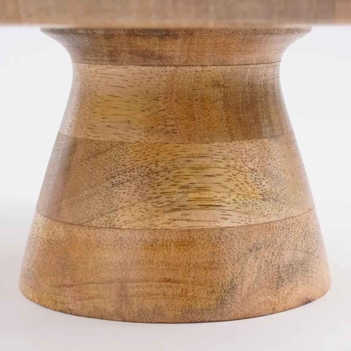 Tallo Taartplateau – H10 x Ø30 cm – 100% FSC Mangohout – Lichtbruin