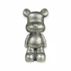 Teddy Beer beeld zilver 47 cm