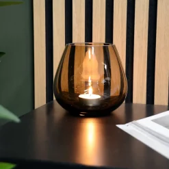 Theelichthouder – Tasman XS taupe (set van 2 stuks)