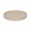 Travertine dienblad rond met rand Mooisa 30 cm