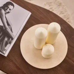 Travertine dienblad rond Ø30cm