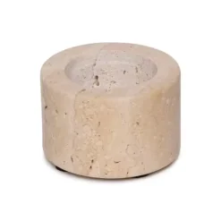 Travertine waxinelichthouder S Ø6x4cm