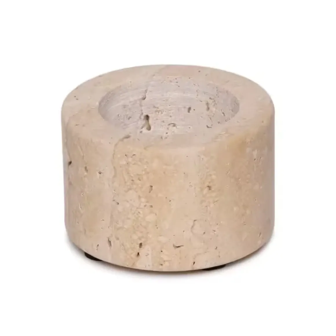 Travertine waxinelichthouder S Ø6x4cm