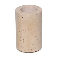Travertine waxinelichthouder L Ø6x10cm