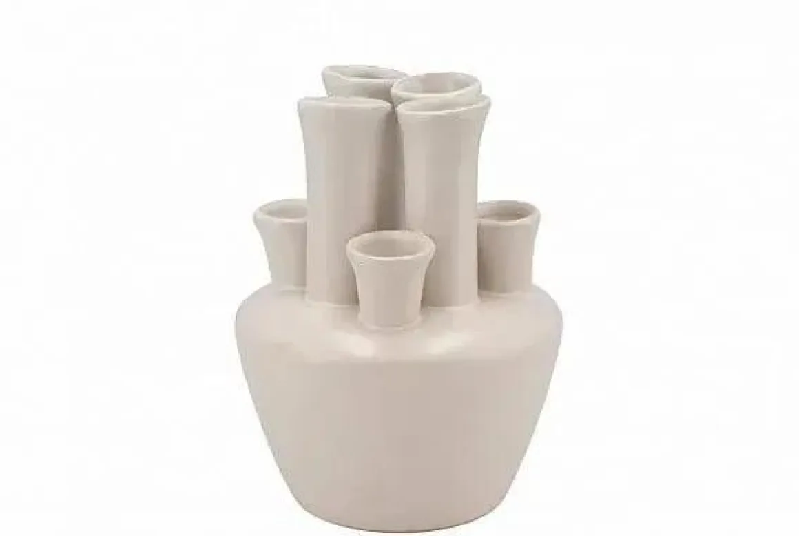 Tuba toetervaas mat wit 13x13x17cm