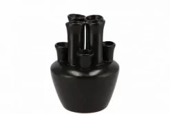 Tuba toetervaas mat zwart 18x18x24cm