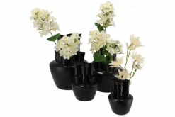 Tuba toetervaas mat zwart 18x18x24cm