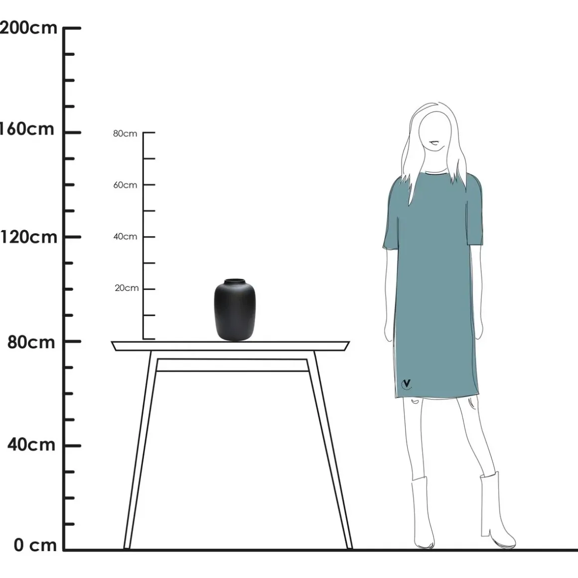Vaas – Artic black zwart