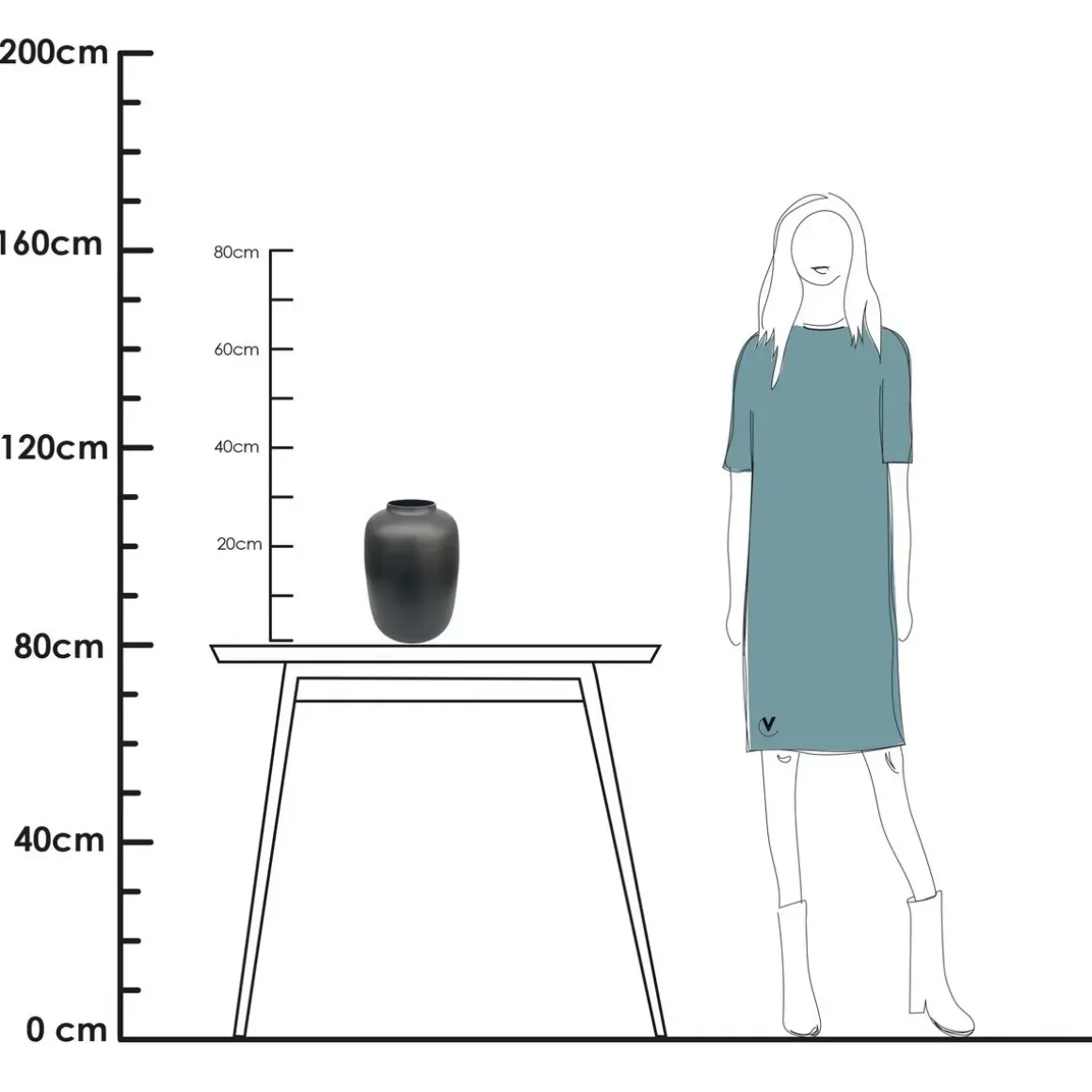 Vaas – Artic black zwart