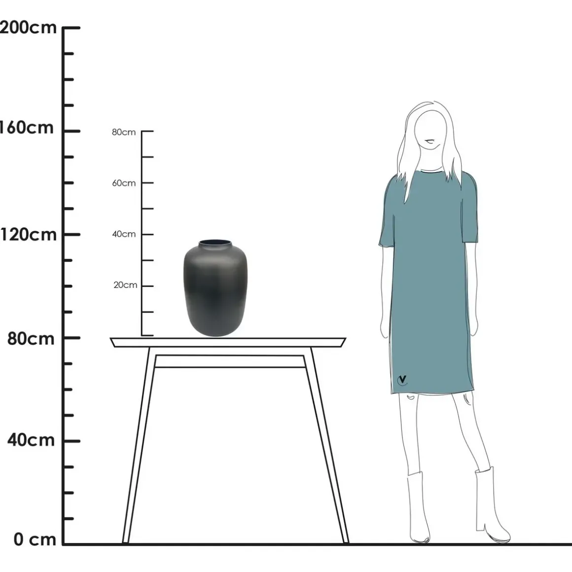 Vaas – Artic black zwart