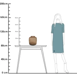 Vaas glas Bartica Taupe