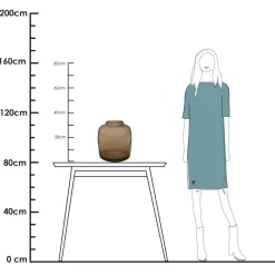 Vaas glas Bartica Taupe