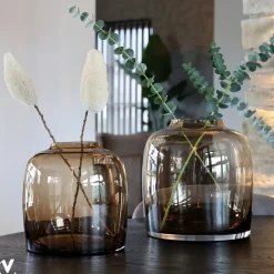 Vaas glas Bartica Taupe