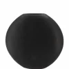 Vaas mat zwart ovaal 23x7cm
