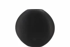 Vaas mat zwart ovaal 23x7cm