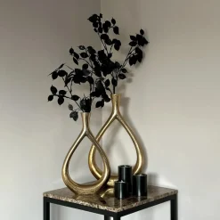 Vaas met gat Tara L goud 25 x 5,5 x 40 CM