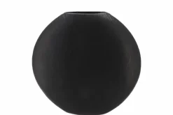 Vaas ovaal mat zwart 31x31x9cm