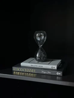 Vakkenkast decoratie set Luxury met j-line zandloper zwart