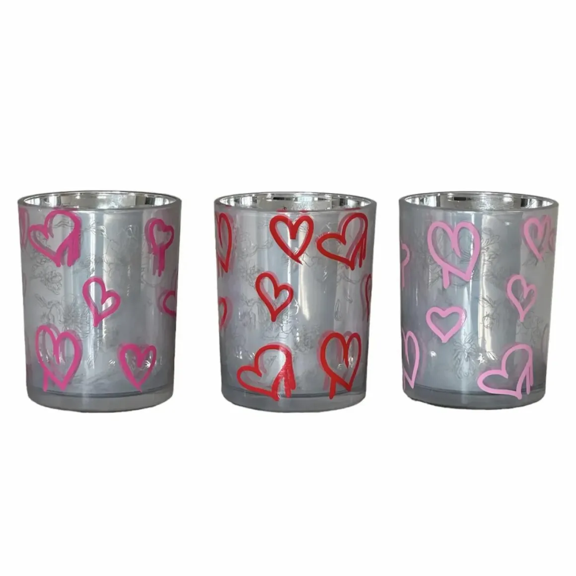 Valentijn tip: Love You hart waxinelicht houder zilver 10cm x 12,5cm