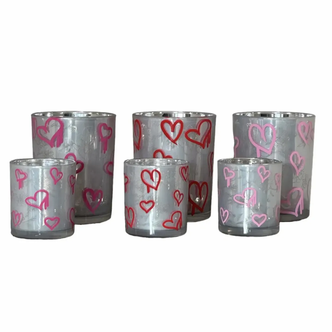 Valentijn tip: Love You hart waxinelicht houder zilver 10cm x 12,5cm