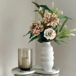 Vase the World | Vaas Carmen ivory Ø12 x H30 cm