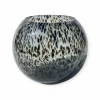 Vase the world | Vaas Windlicht Zambezi m smoke panter Ø25 x H20,5 cm