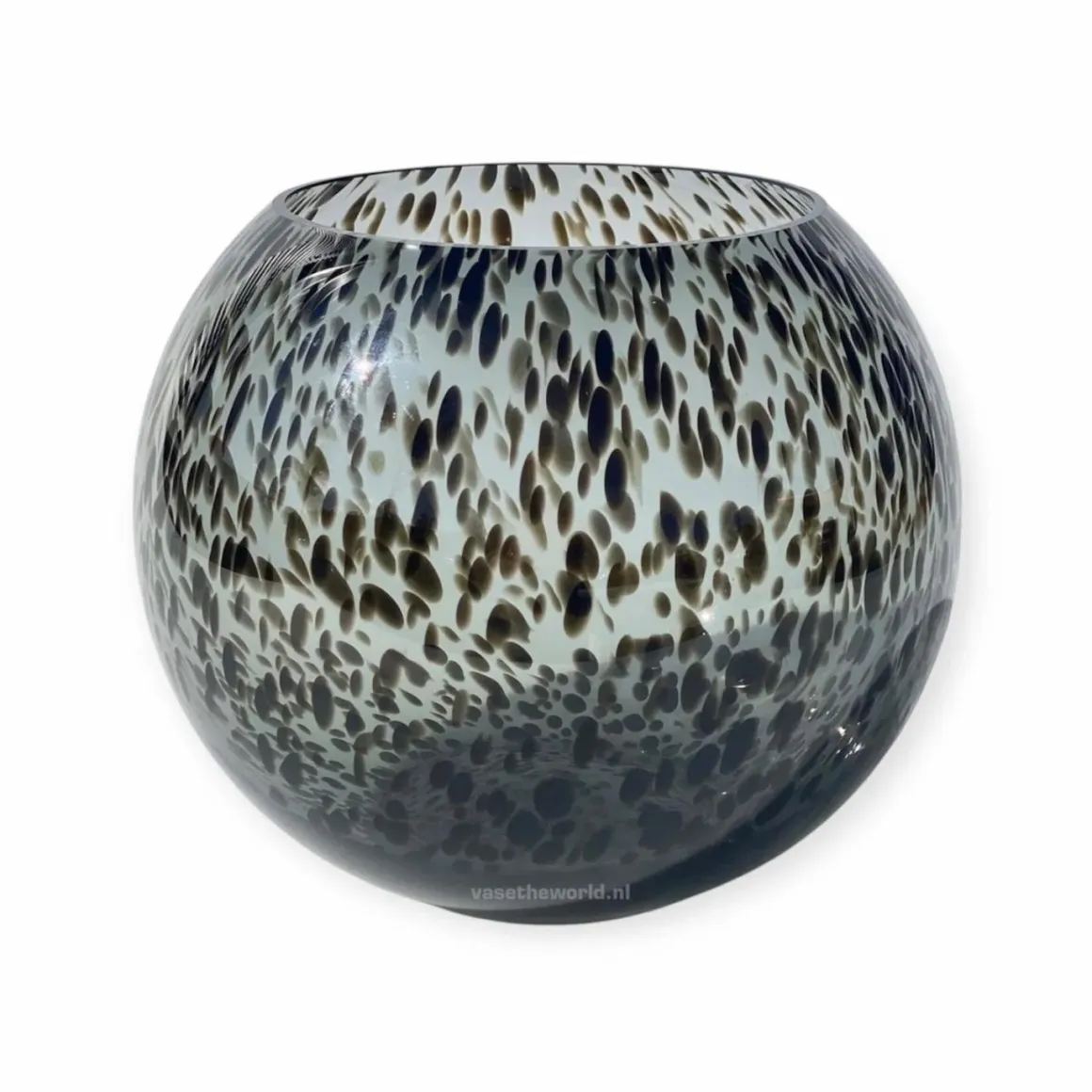 Vase the world | Vaas Windlicht Zambezi m smoke panter Ø25 x H20,5 cm