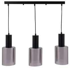Velma Hanglamp zwart smoke glas