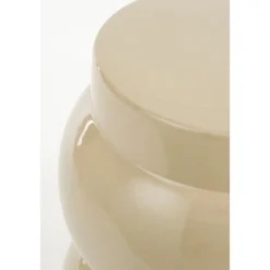 Vendi Bijzettafel – H40 x Ø35 cm – Keramiek – Crème