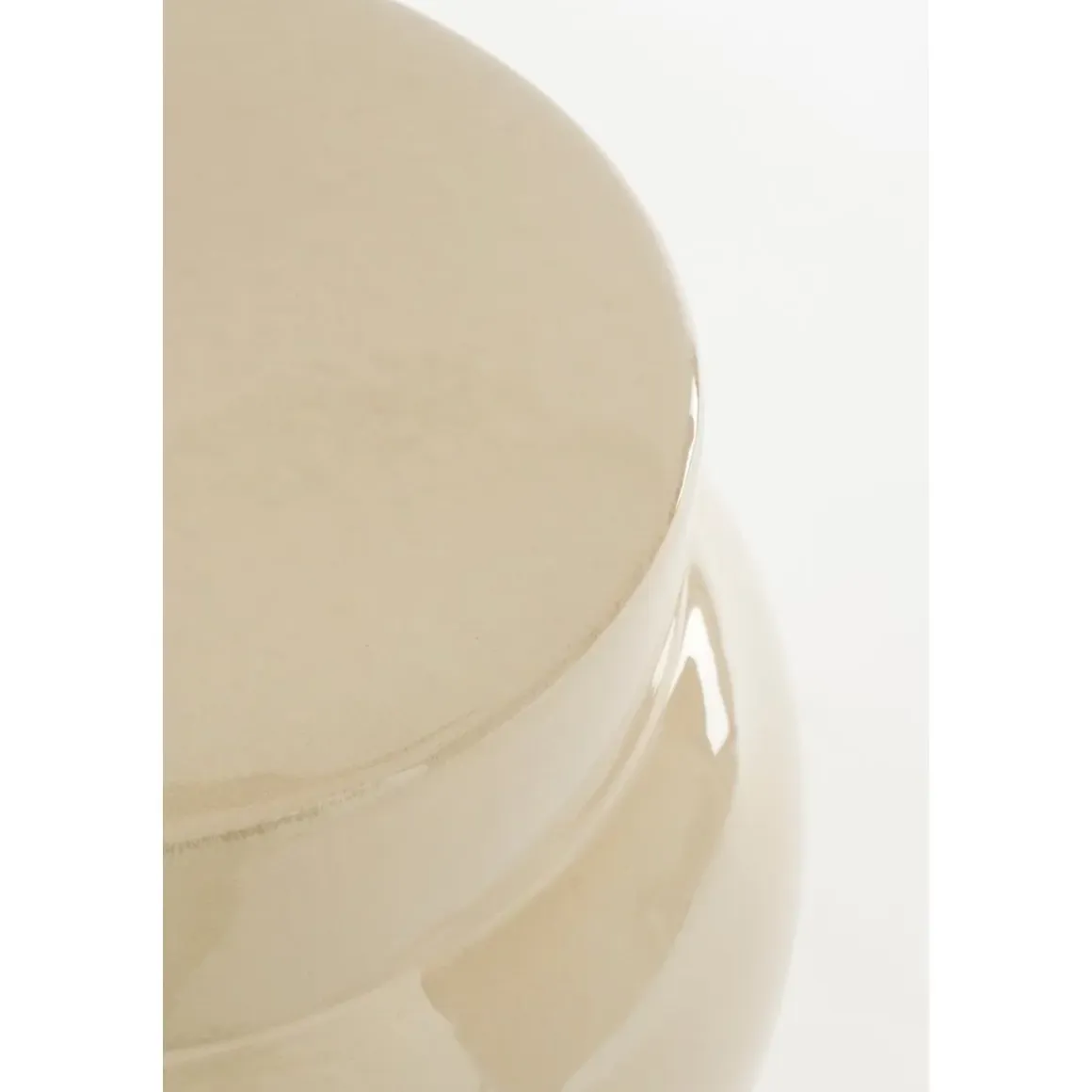 Vendi Bijzettafel – H40 x Ø35 cm – Keramiek – Crème