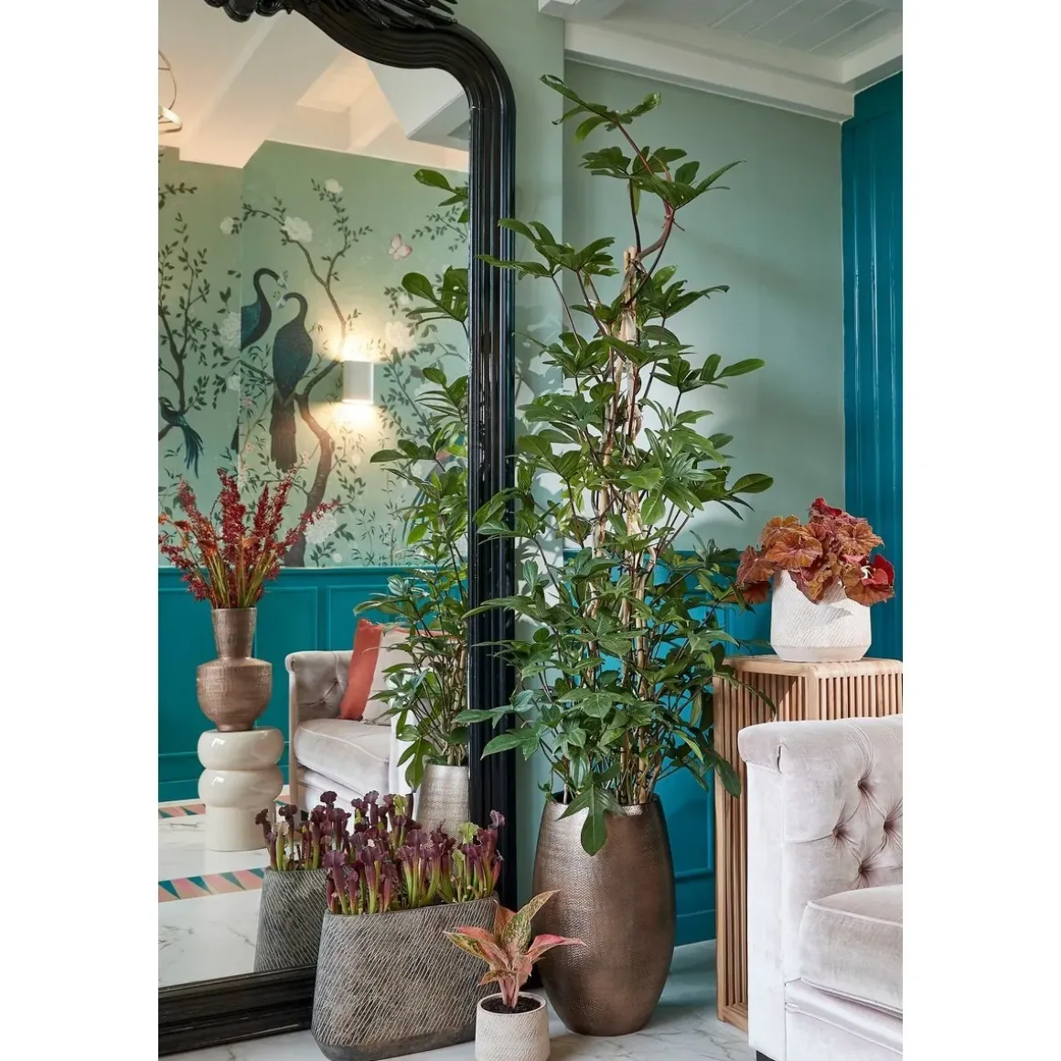 Vendi Bijzettafel – H44 x Ø32 cm – Keramiek – Crème