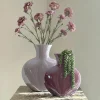 Vensterbank decoratie of side table set vaas Lila paars bloemen
