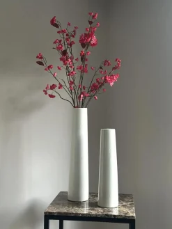 Vensterbank decoratie set japandi beige + takken fuchsia