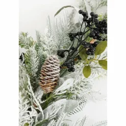 Vesper Guirlande met Dennenappels – L180 x B15 x H10 cm – Groen, Zwart